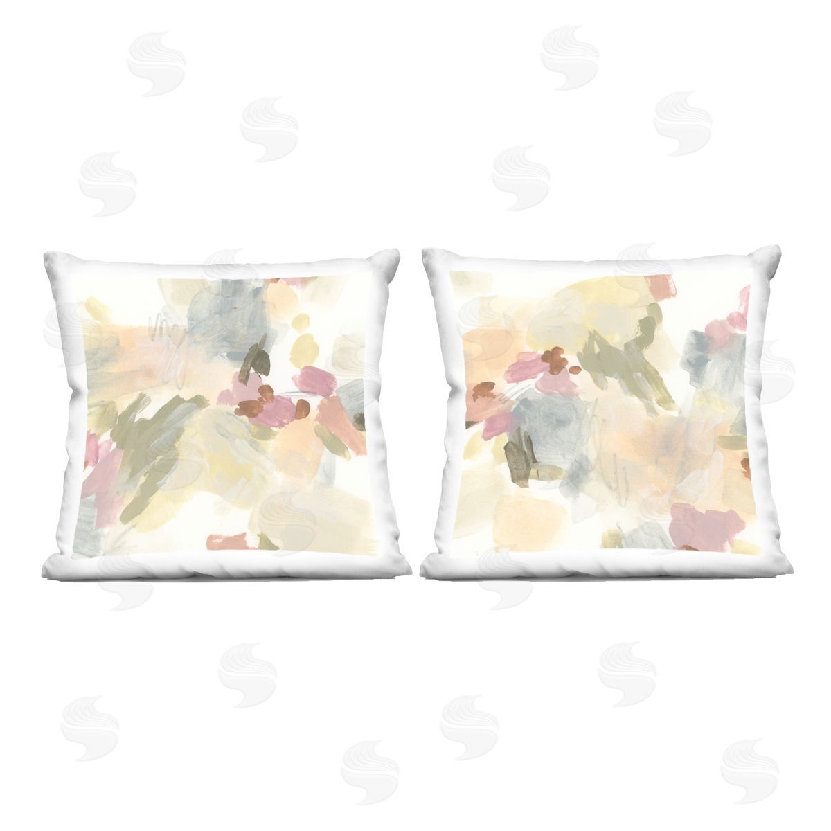June Erica Vess Restless Abstract Splotches Printed Plush Polyester Throw Pillow