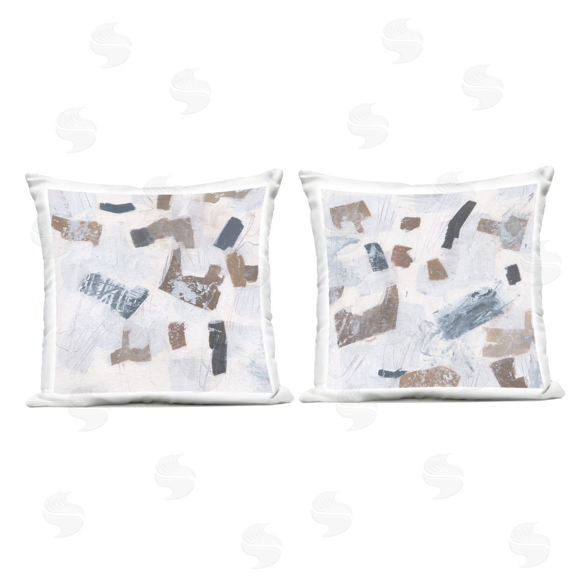 Melissa Wang Scattered Neutral Shapes Outdoor Quick-Dry Polyester Printed Throw Pillow