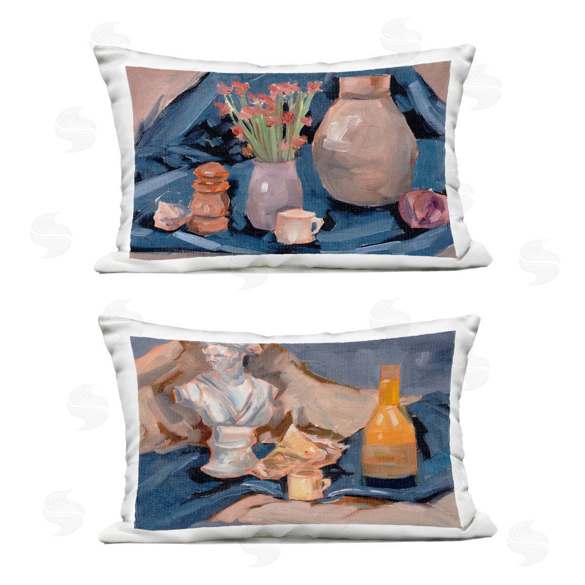 Melissa Wang Traditional Still Life on Drapery Outdoor Quick-Dry Polyester Printed Throw Pillow