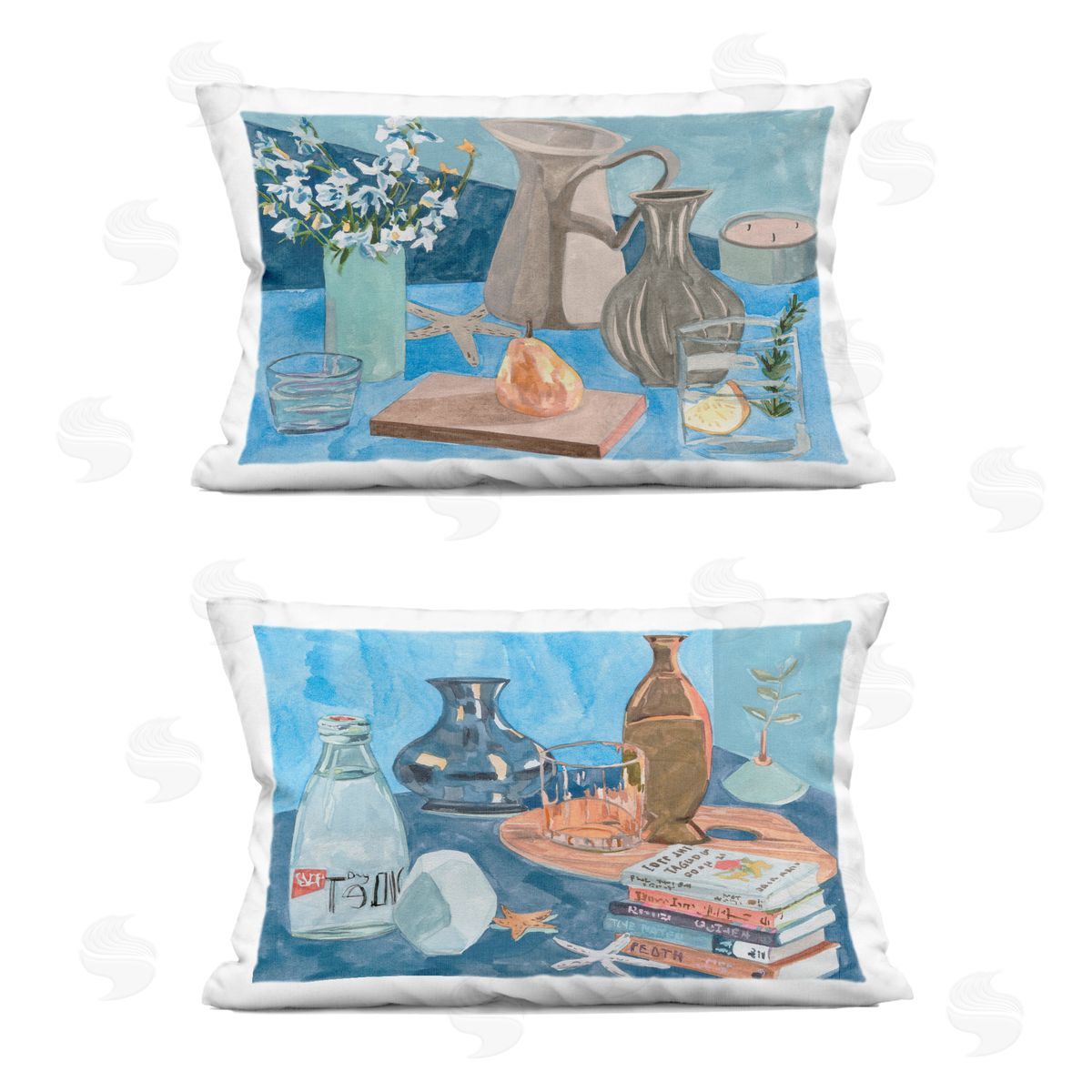 Melissa Wang Coastal Themed Still Lifes Printed Plush Polyester Throw Pillow