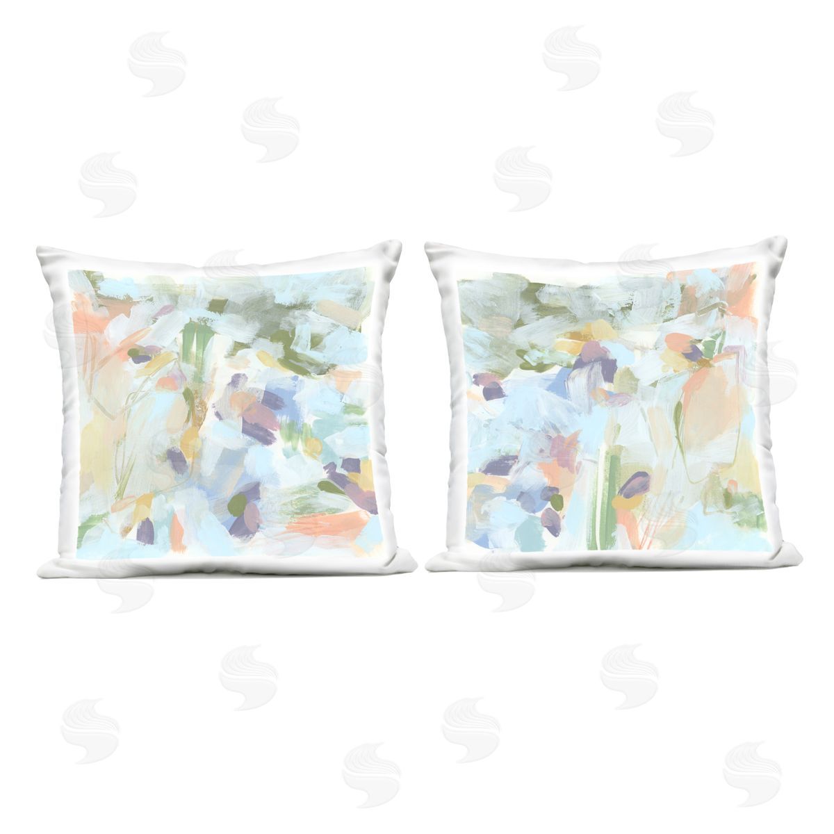 June Erica Vess Pastel Abstract Expressions Outdoor Quick-Dry Polyester Printed Throw Pillow