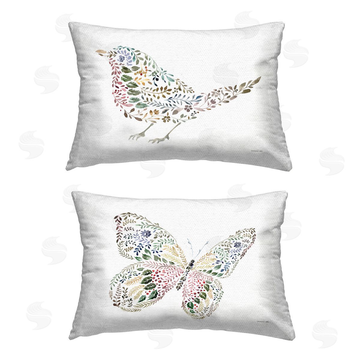 Danhui Nai Botanical Pattern Fauna Outdoor Quick-Dry Polyester Printed Throw Pillow