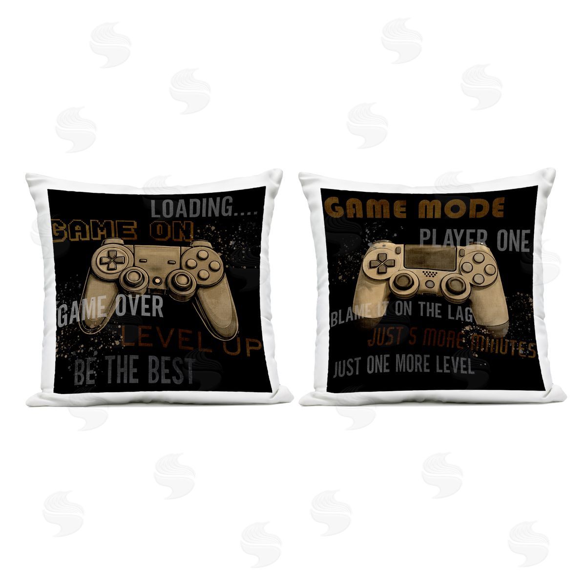 Kim Allen Vintage Controllers with Expressions Outdoor Quick-Dry Polyester Printed Throw Pillow