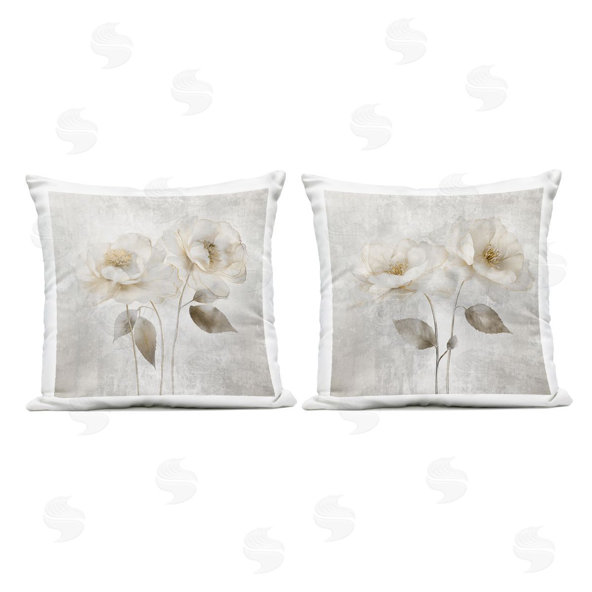 Irene Weisz Soft Chic Roses Outdoor Quick-Dry Polyester Printed Throw Pillow
