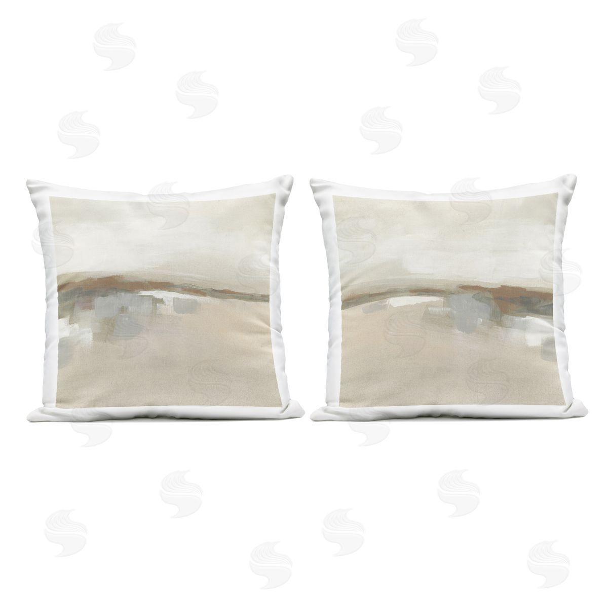 June Erica Vess Earthy Landscape Impressions Outdoor Quick-Dry Polyester Printed Throw Pillow