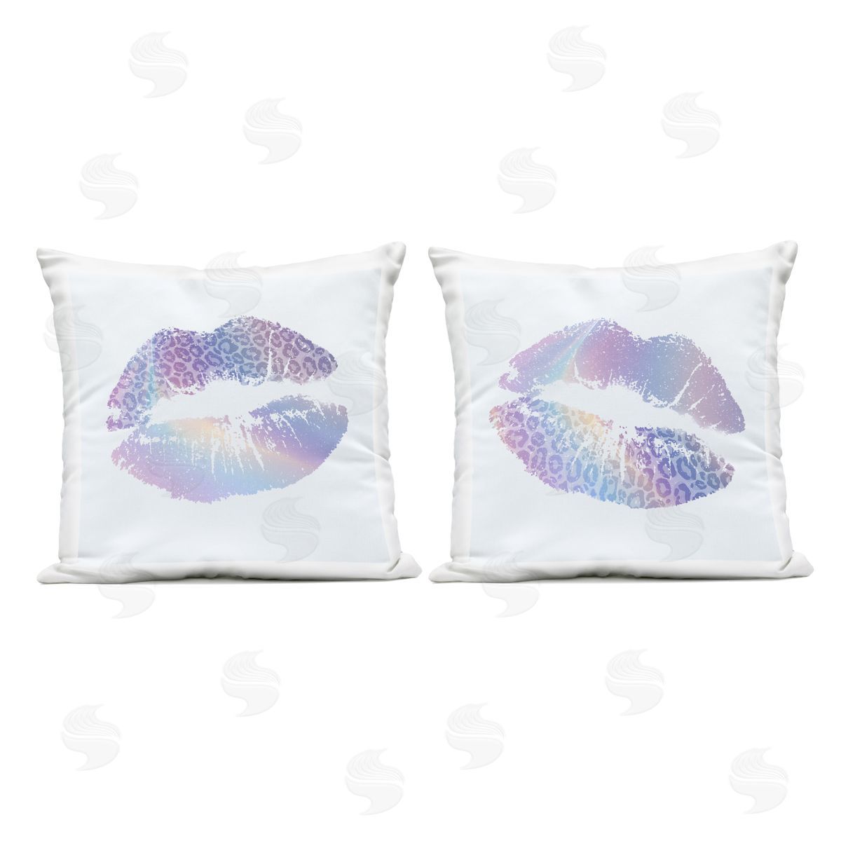 Kim Allen Cheetah Pattern Pastel Lipstick Outdoor Quick-Dry Polyester Printed Throw Pillow