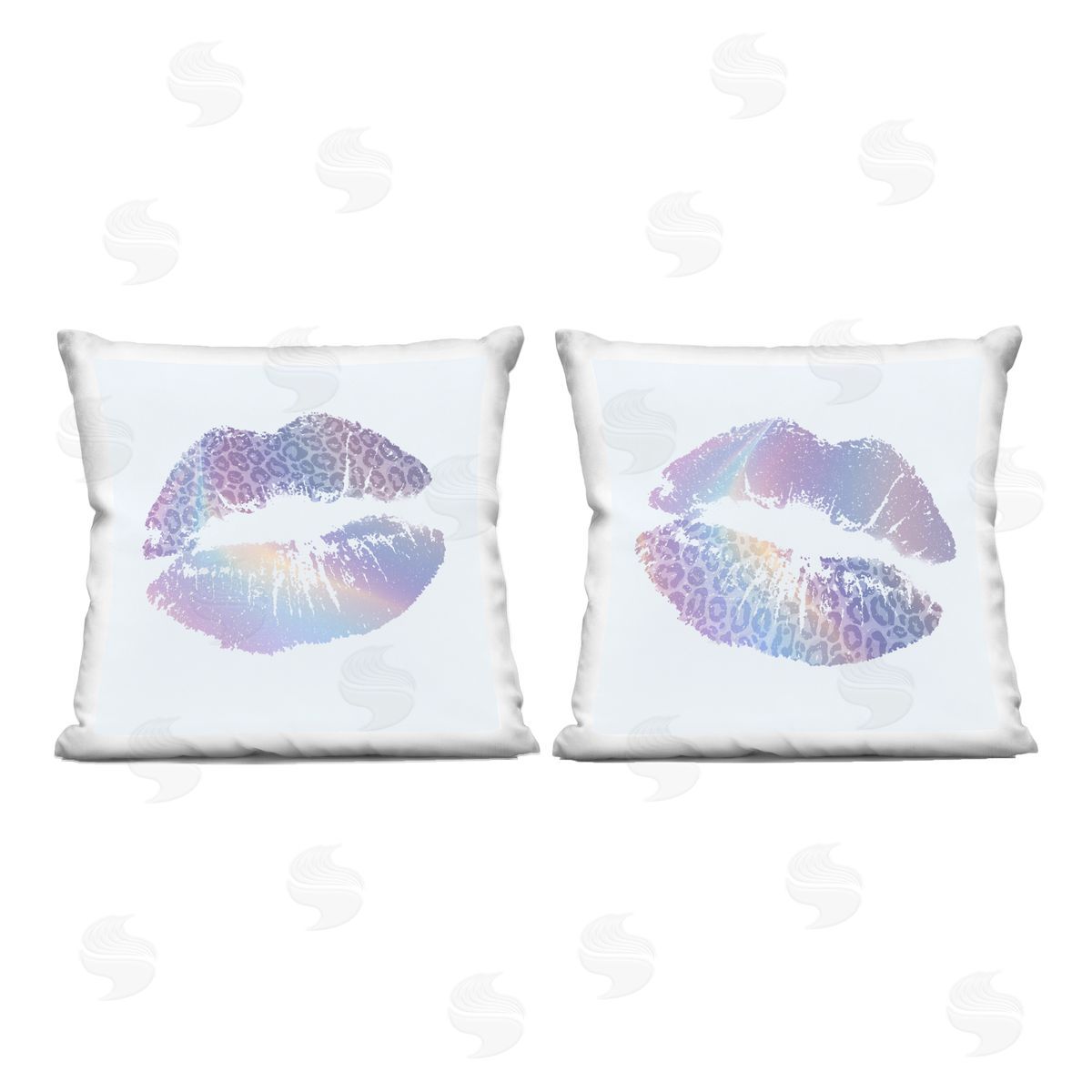 Kim Allen Cheetah Pattern Pastel Lipstick Printed Plush Polyester Throw Pillow