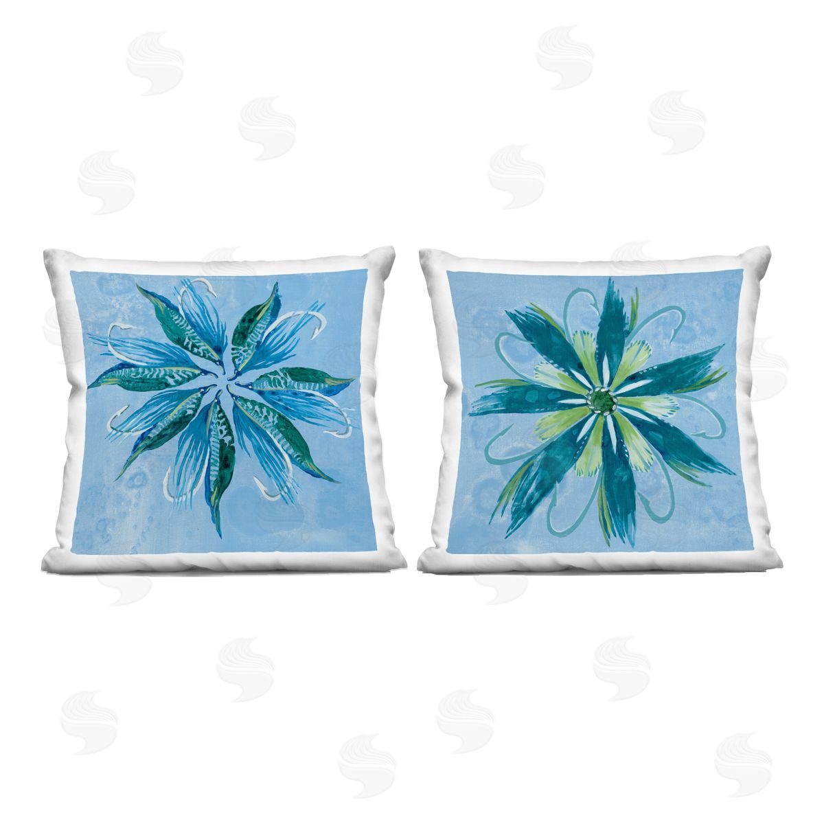 Liz Jardine Whimsical Flower Shapes Printed Plush Polyester Throw Pillow