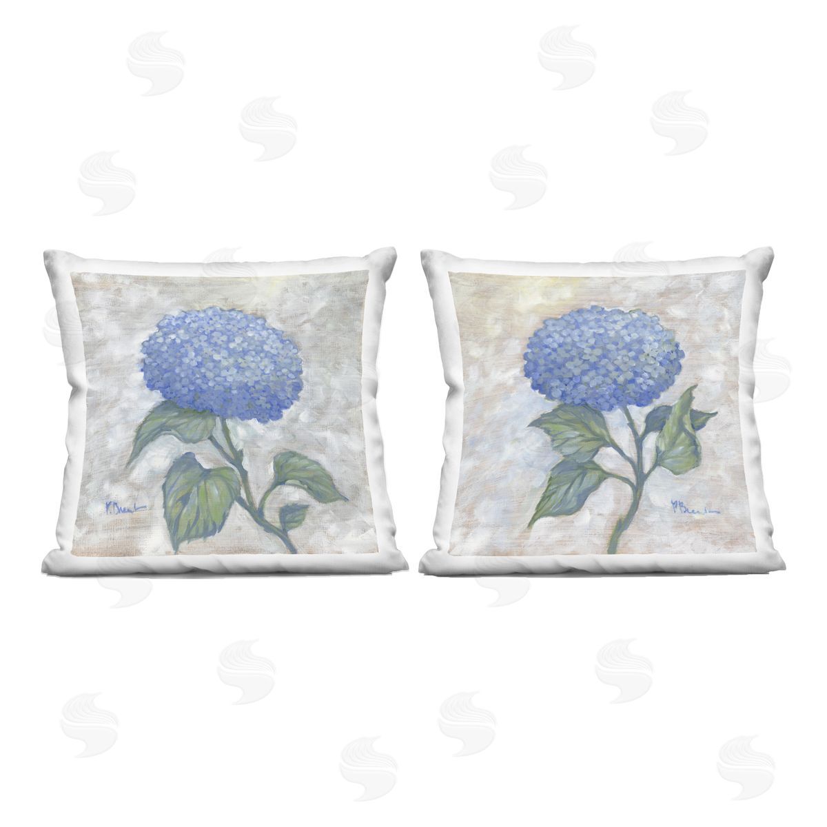 Paul Brent Garden Glory Hydrangeas Printed Plush Polyester Throw Pillow