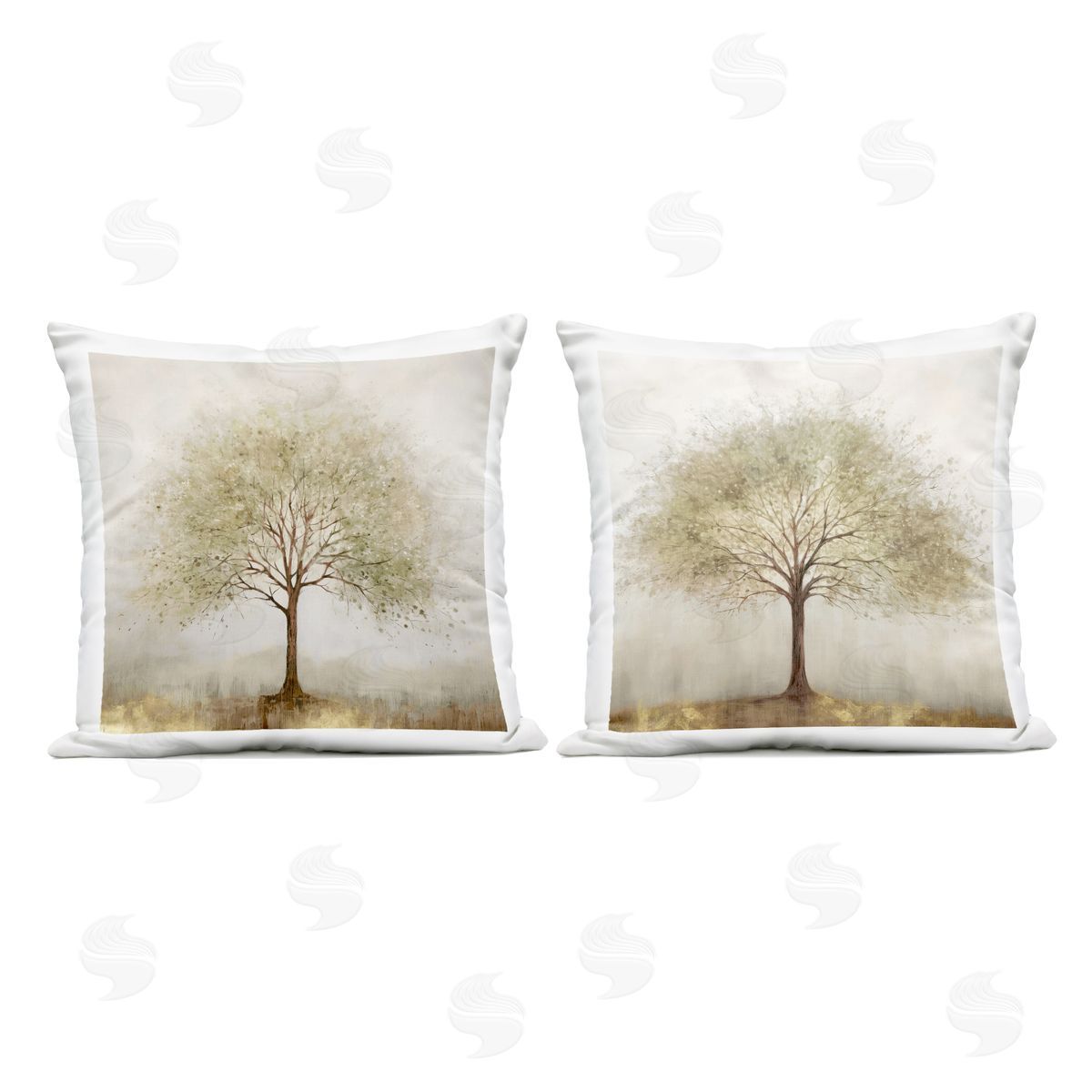 Irena Orlov Lone Trees in Nature Plush Polyester Art Print Pillow