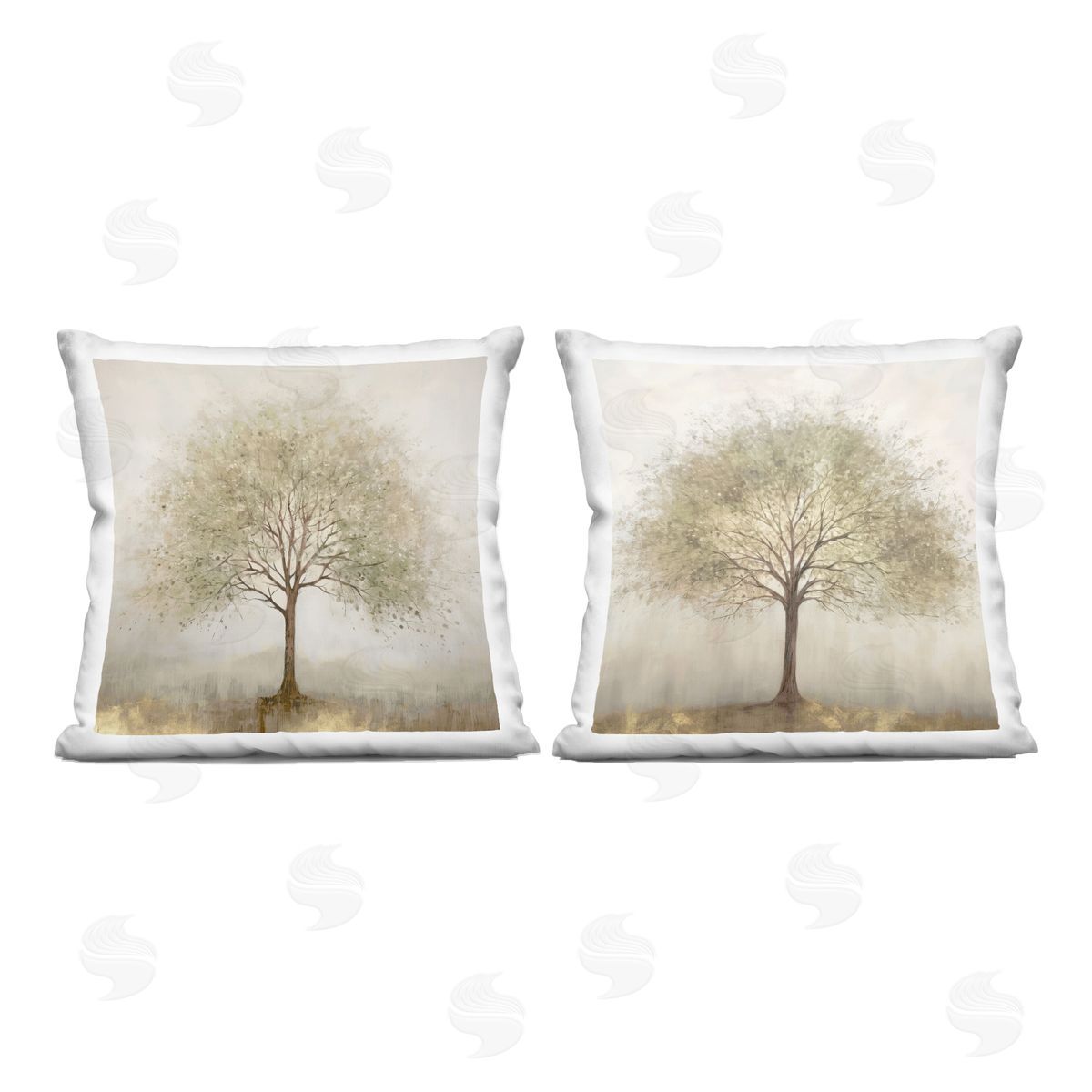 Irena Orlov Lone Trees in Nature Plush Polyester Art Print Pillow