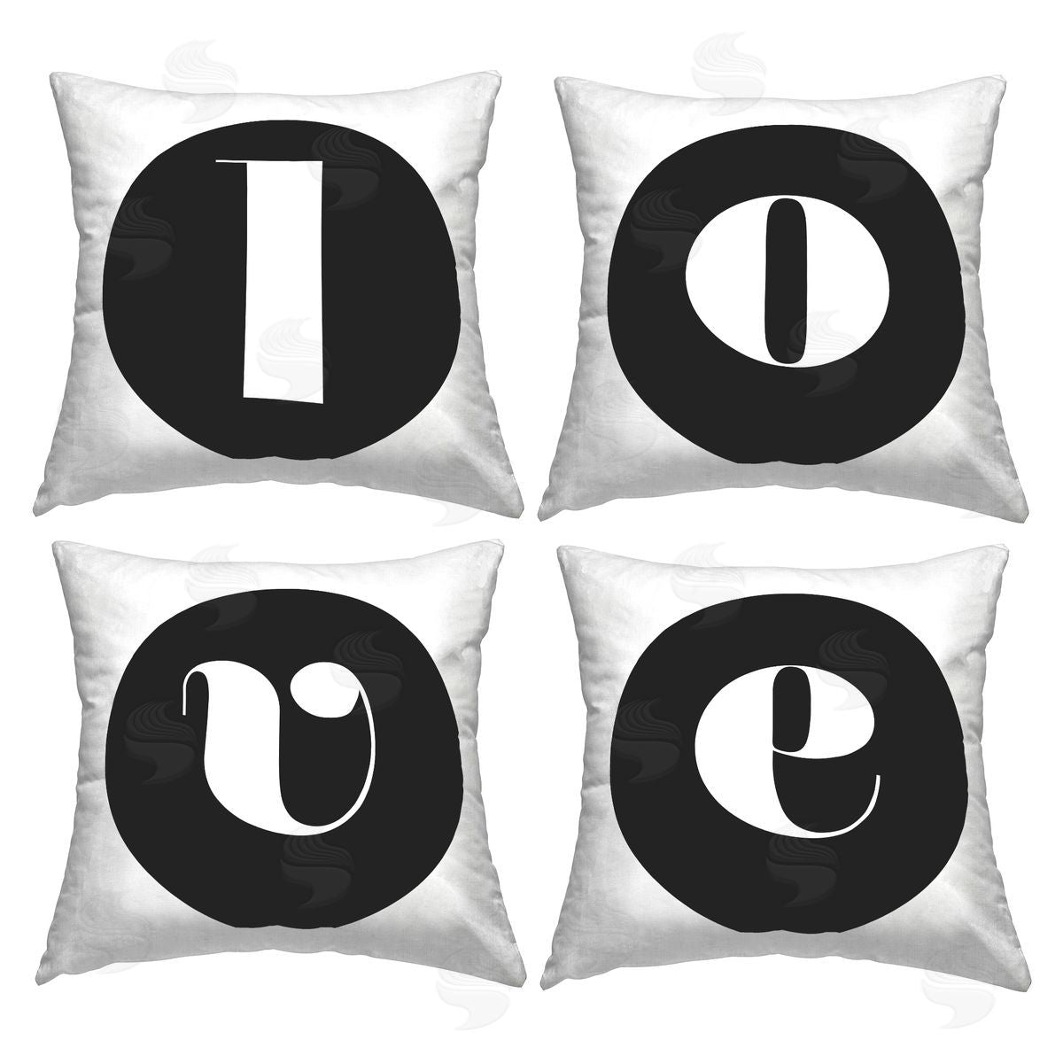 Love Initial Letters Decorative Printed Pillow, Home Decor by Stupell Studio