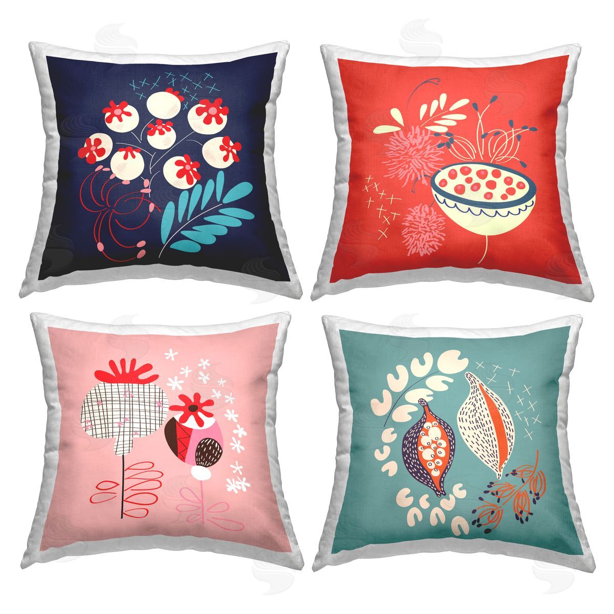Modern Botanical Seeds Decorative Printed Pillow, Home Decor by Stupell Studio