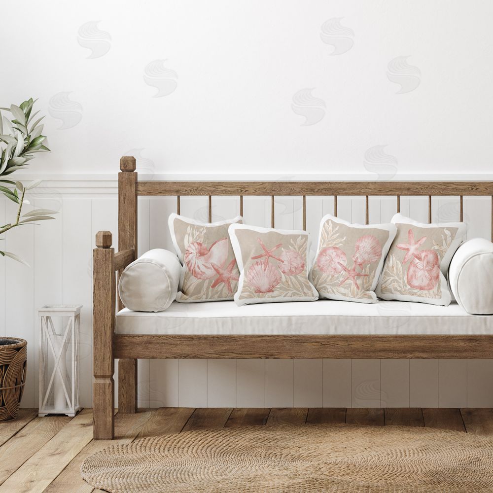 Paul Brent Tampico Shells in Peach Indoor Pillow Set on Chair
