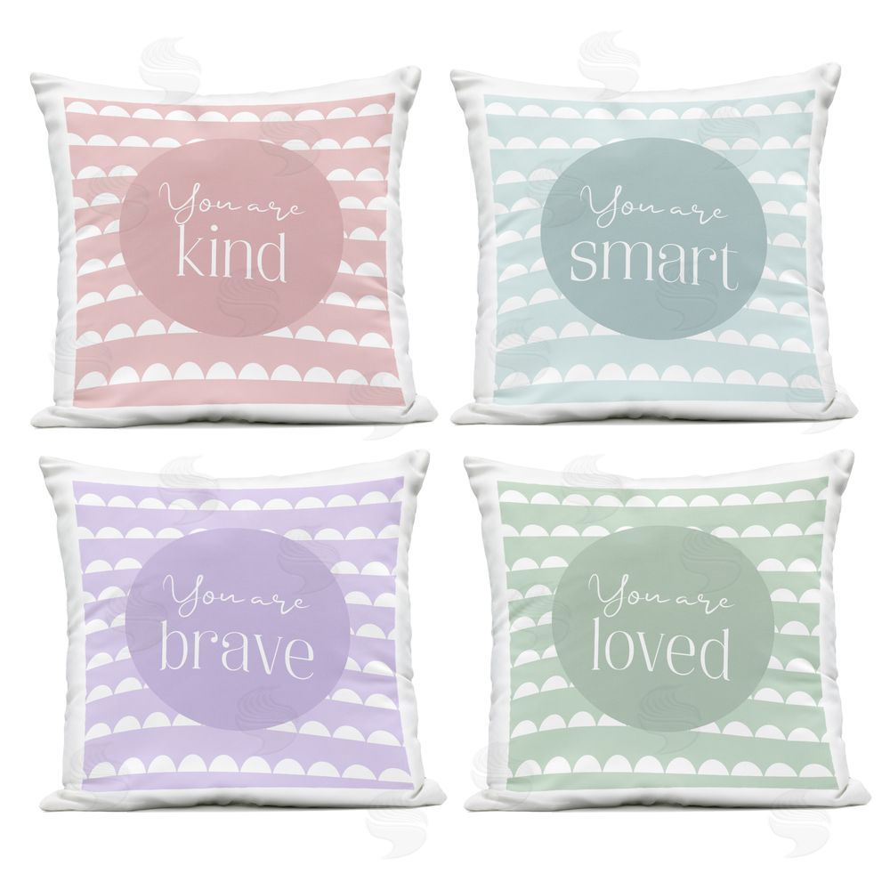 Christine Simpson Art Personal Affirmations Inspirational Outdoor Printed Throw Pillow