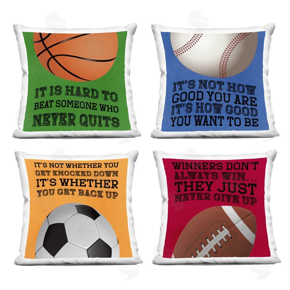 Marcus Prime Motivational Sports Determination Square Printed Throw Pillow