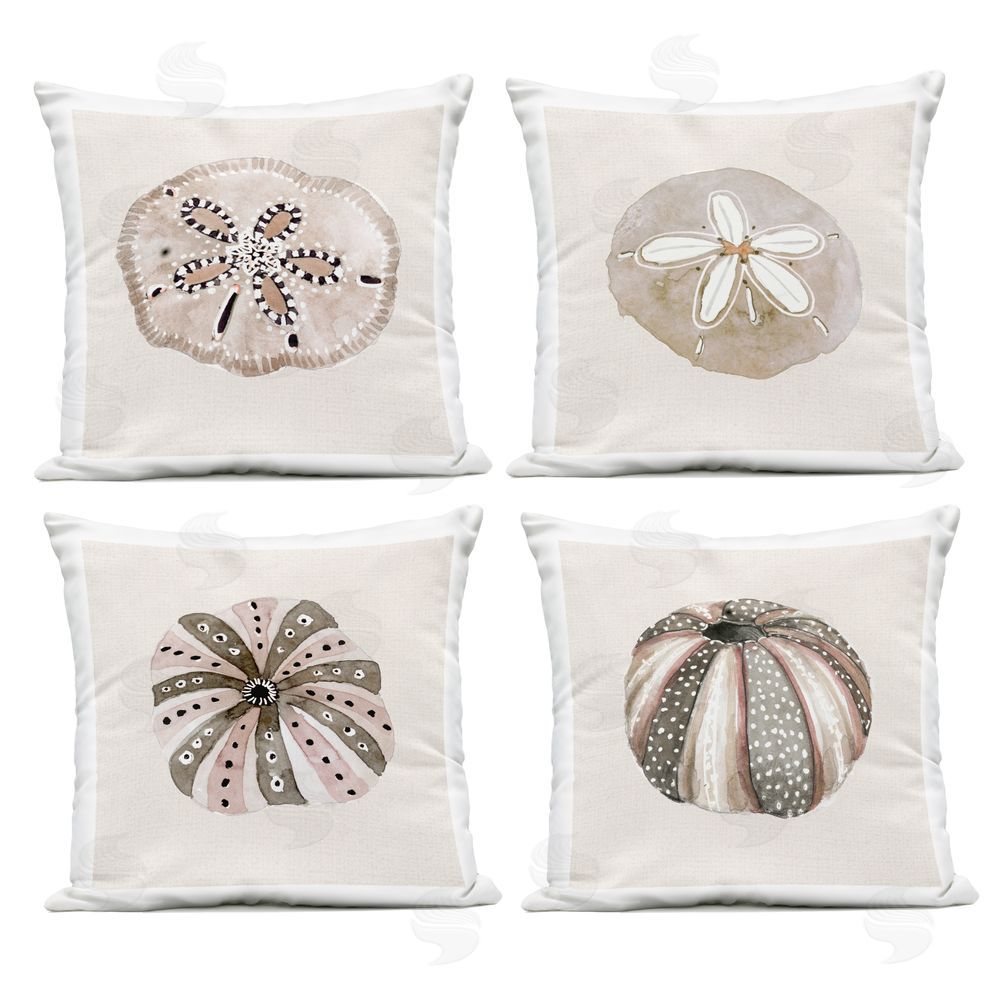 Lanie Loreth Beige Sand Creatures Outdoor Printed Throw Pillow