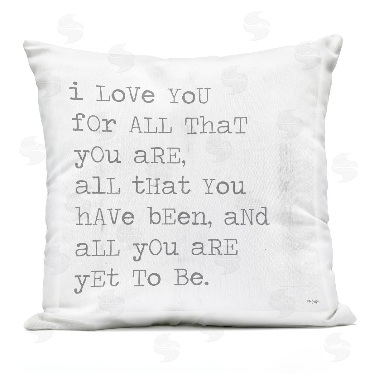 I Love You For All That You Are Inspirational Love Quote Outdoor Printed Pillow, Home Decor by JAXN BLVD
