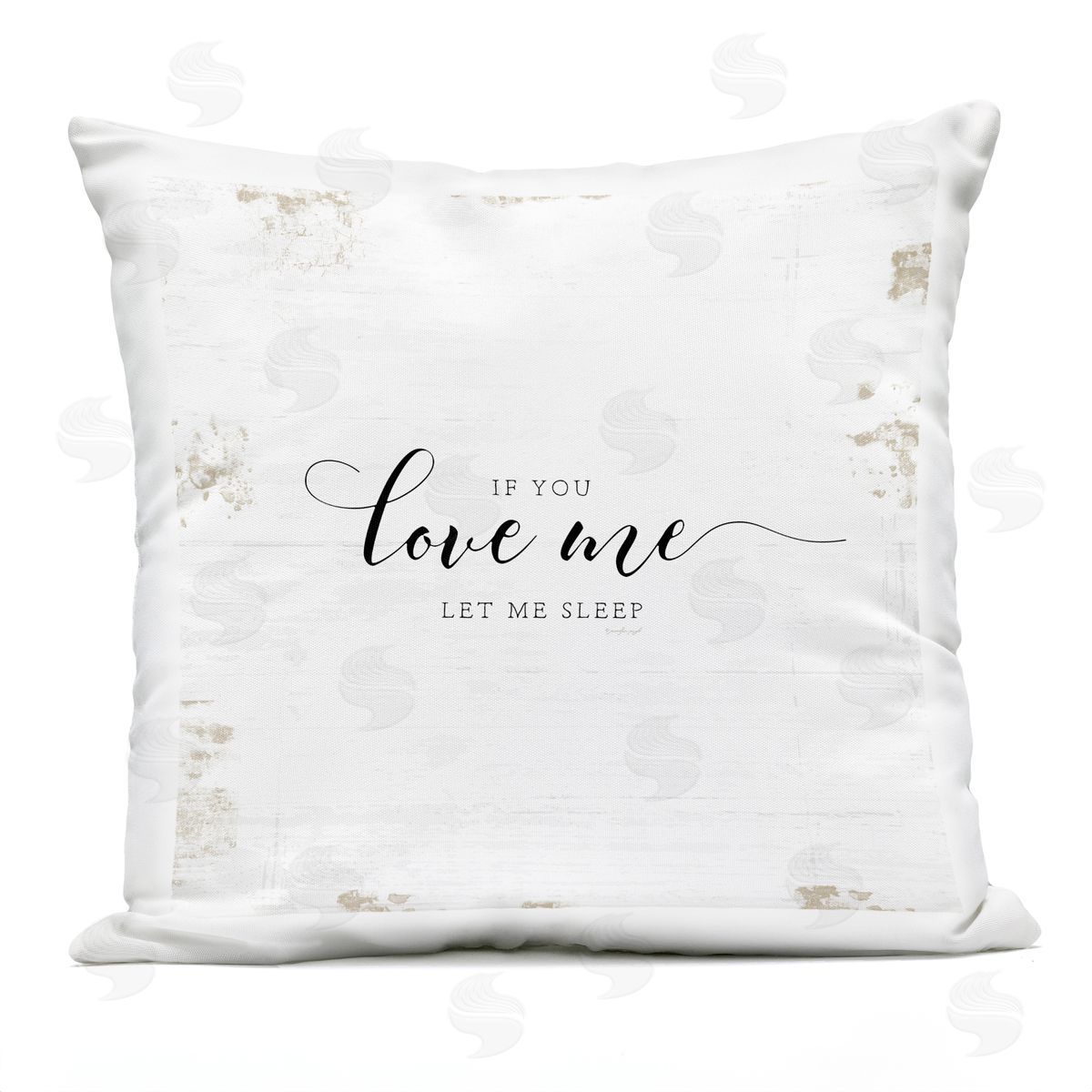If You Love Me Let Me Sleep Romantic Quote Outdoor Printed Pillow, Home Decor by Jennifer Pugh