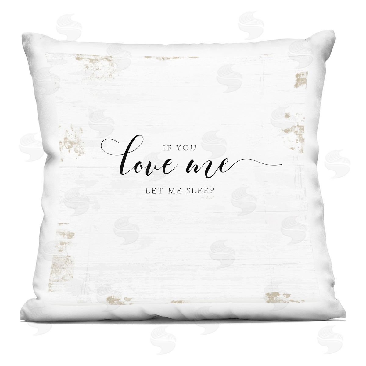 If You Love Me Let Me Sleep Romantic Quote Decorative Printed Pillow, Home Decor by Jennifer Pugh