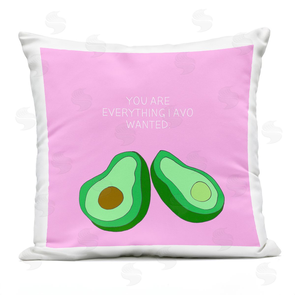 Everything I Avo Wanted Avocado Food Pun Outdoor Printed Pillow, Home Decor by Natalie Sizemore