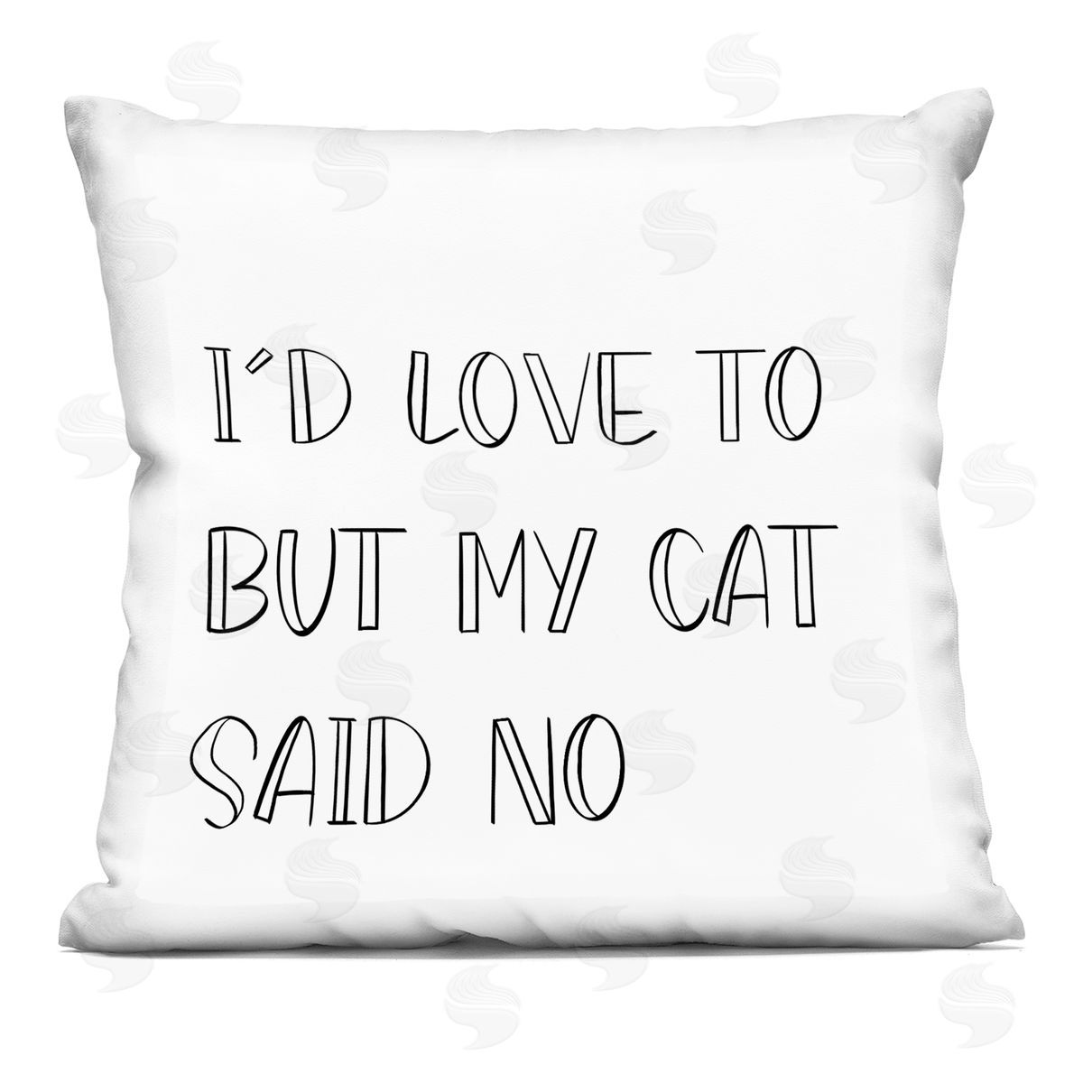 But My Cat Said No Phrase Pet Humor Decorative Printed Pillow, Home Decor by Sd Graphics Studio