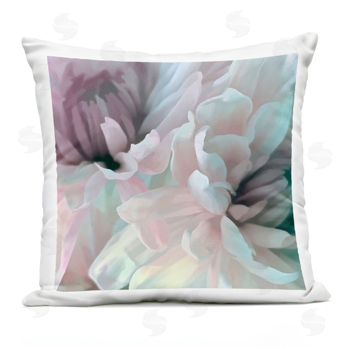 Pink Floral Petal Study Blush Tone Flowers Outdoor Printed Pillow, Home Decor by David Pollard