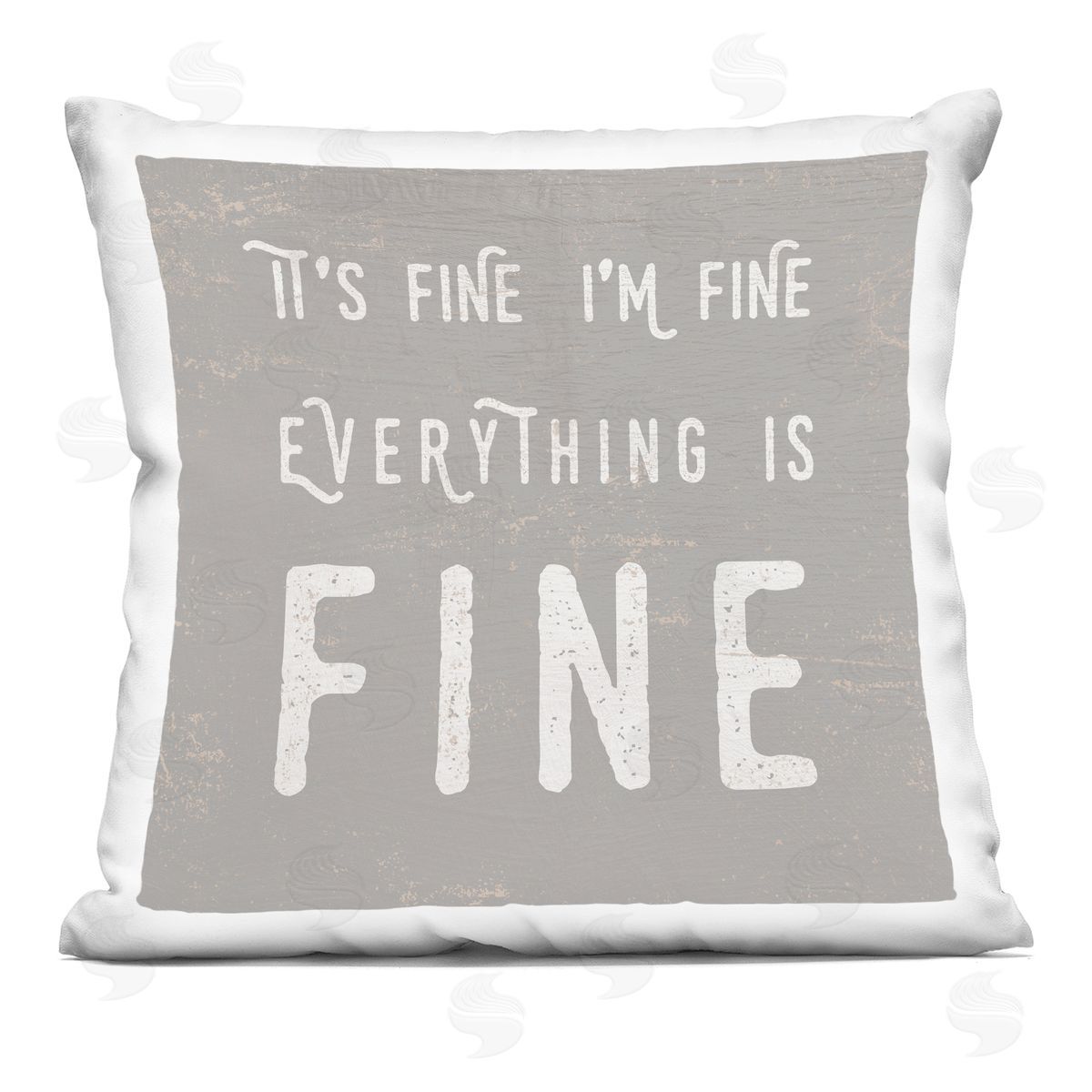 It's Fine Everything's Fine Sassy Sarcastic Phrase Printed Pillow Decorative Printed Pillow, Home Decor by Stupell Studio