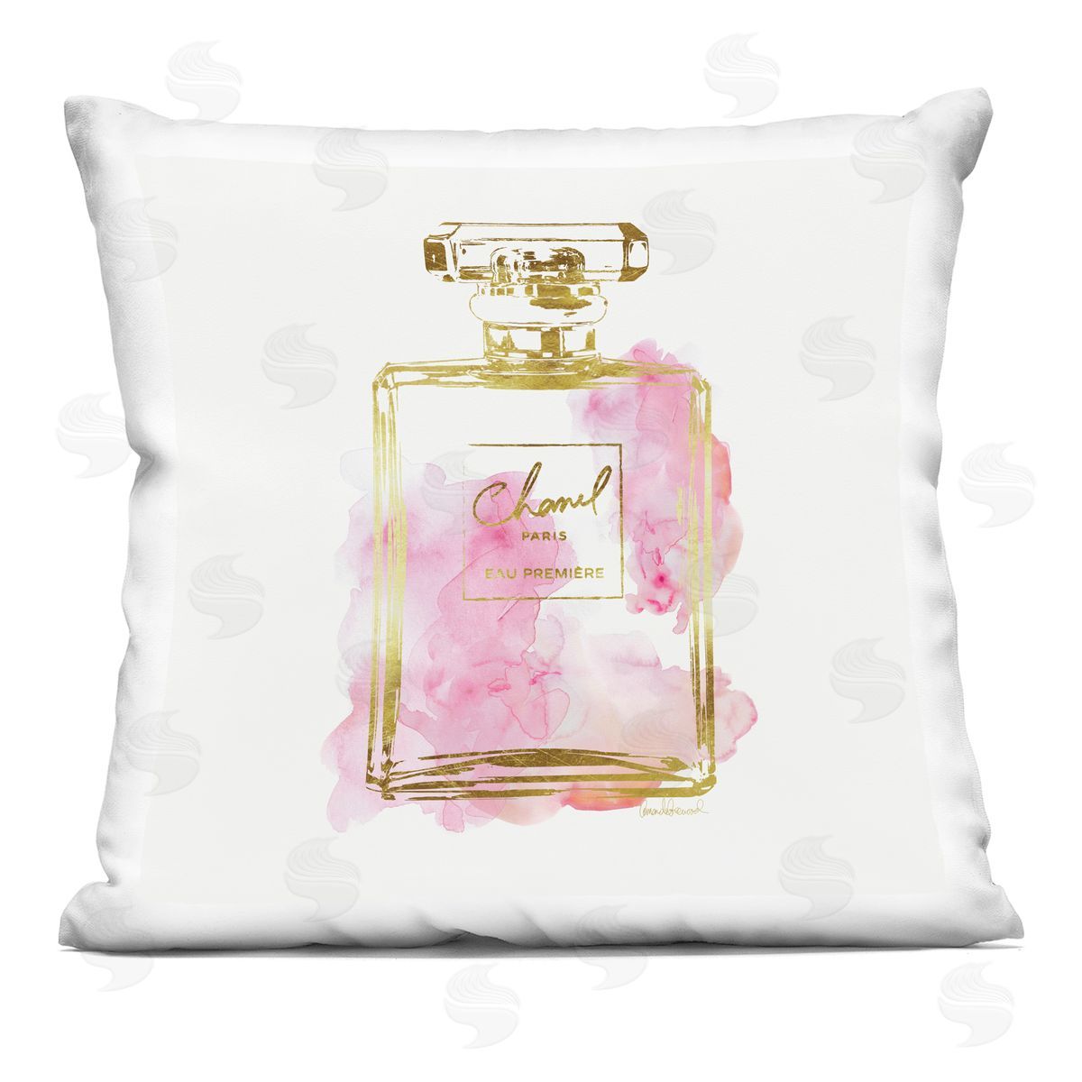 stupell industries Amanda Greenwood | Glam Perfume Bottle Printed Throw Pillow