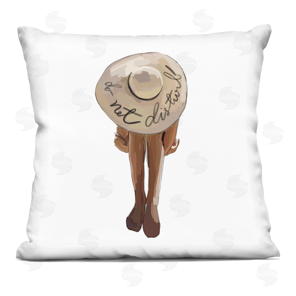 Do Not Disturb Fashionable Beach Babe Decorative Printed Pillow, Home Decor by Amelia Noyes