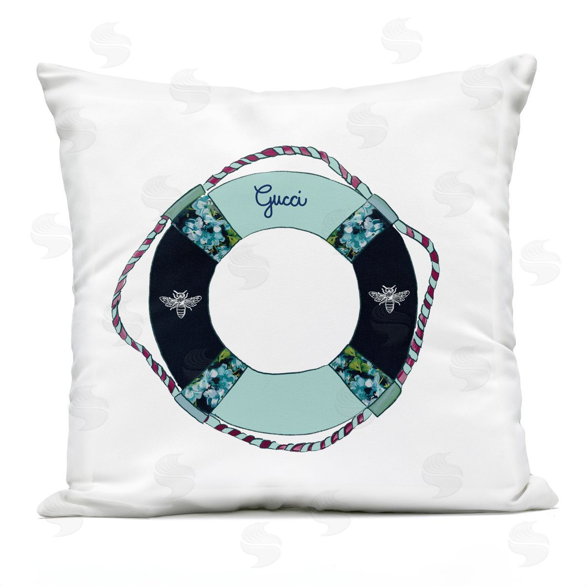 Nautical Fashion Buoy Upscale Glam Trend Outdoor Printed Pillow, Home Decor by Amelia Noyes