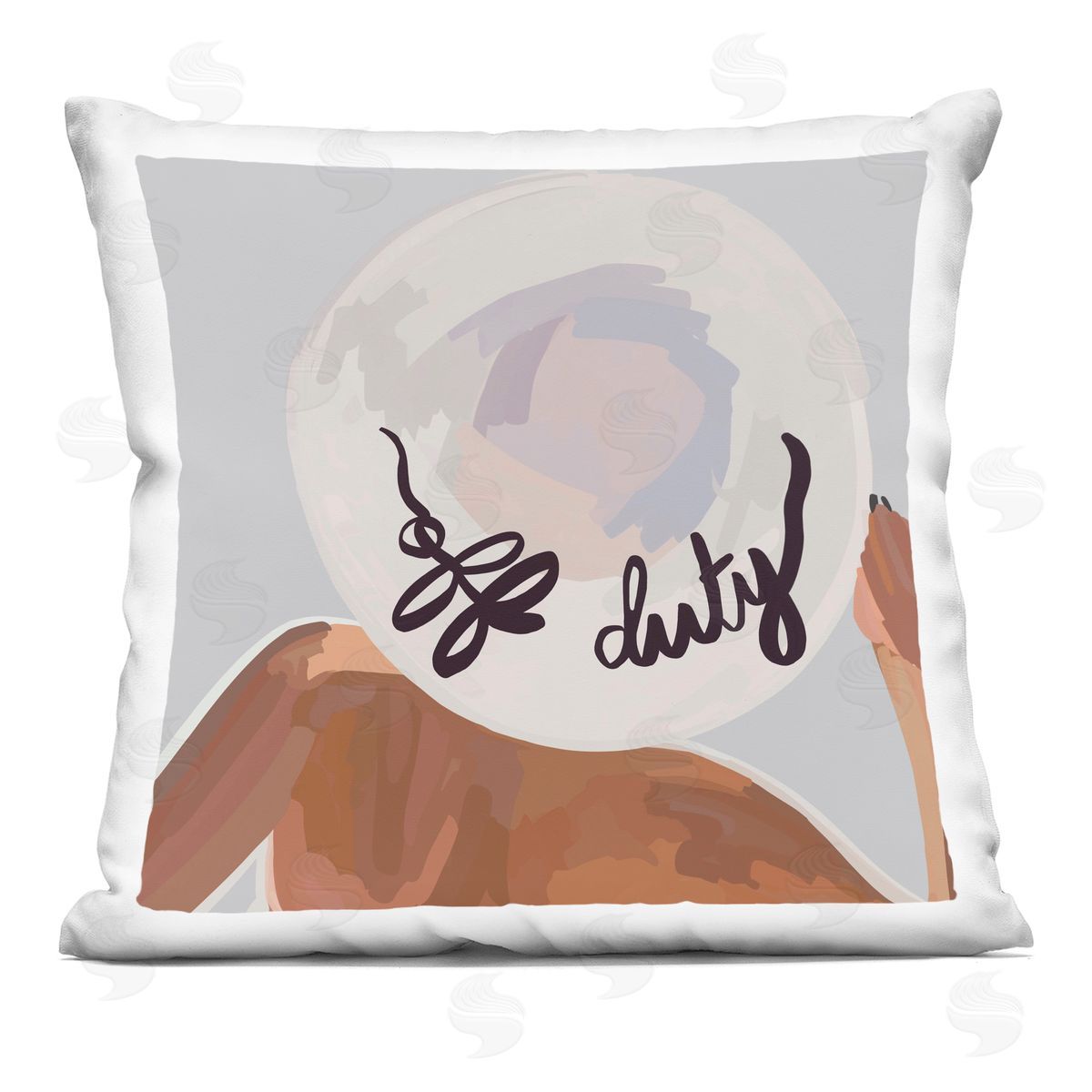 Off Duty Glam Woman Tropical Beach Fashion Decorative Printed Pillow, Home Decor by Amelia Noyes
