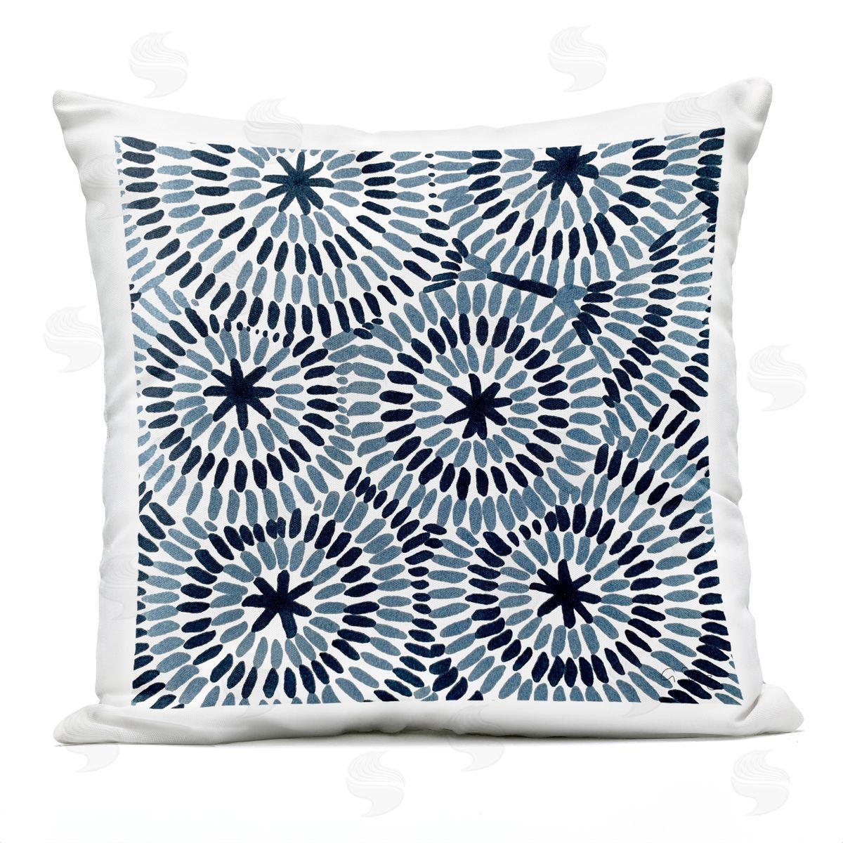 Geometric Circles Layered Abstract Pattern Outdoor Printed Pillow, Home Decor by Ale Saiz Studio
