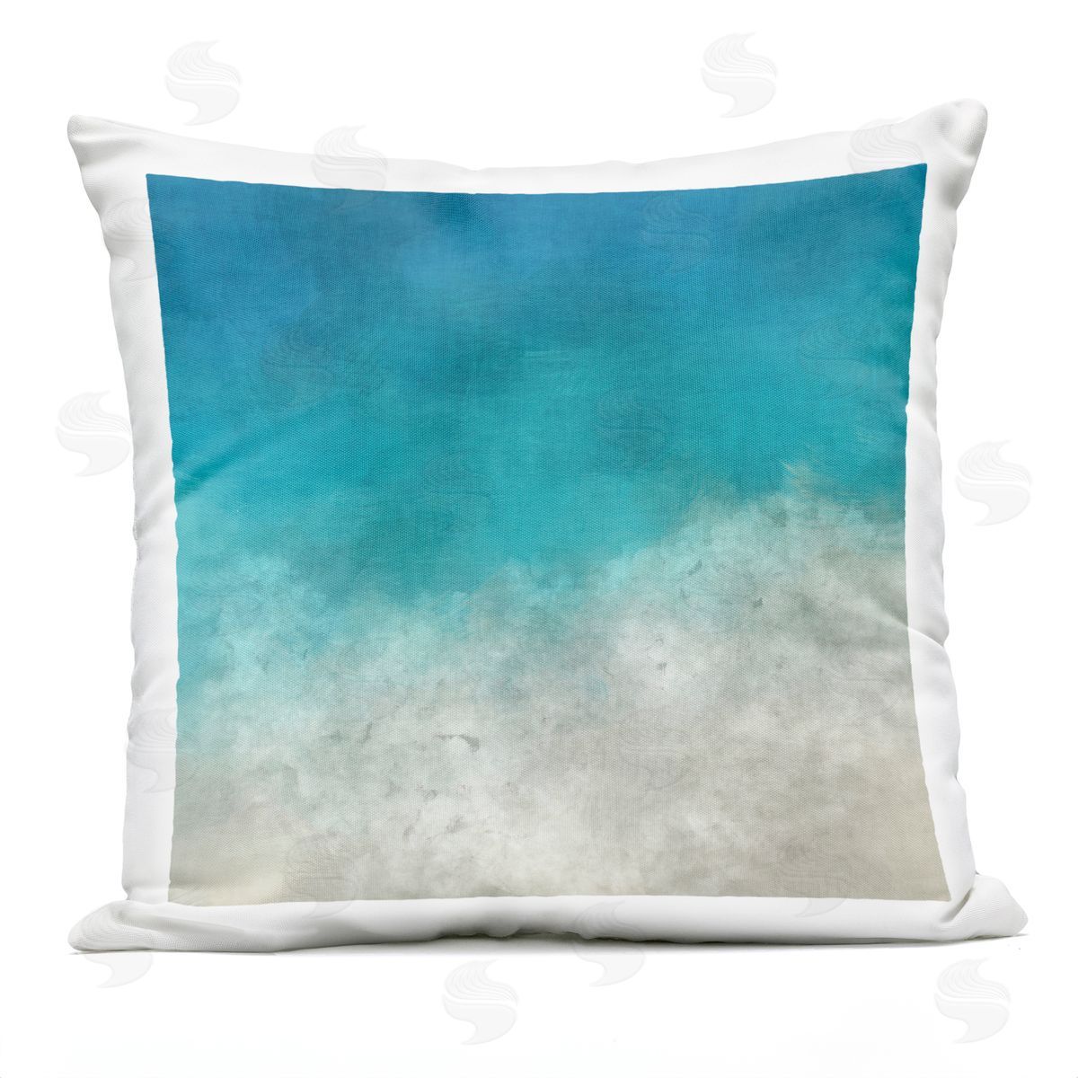 Aerial Beach Coast Shoreline View Outdoor Printed Pillow, Home Decor by Alpenglow Workshop