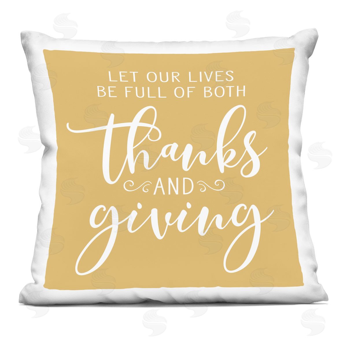 Seasonal Thanksgiving Autumn Gratitude Calligraphy Decorative Printed Pillow, Home Decor by Lettered and Lined