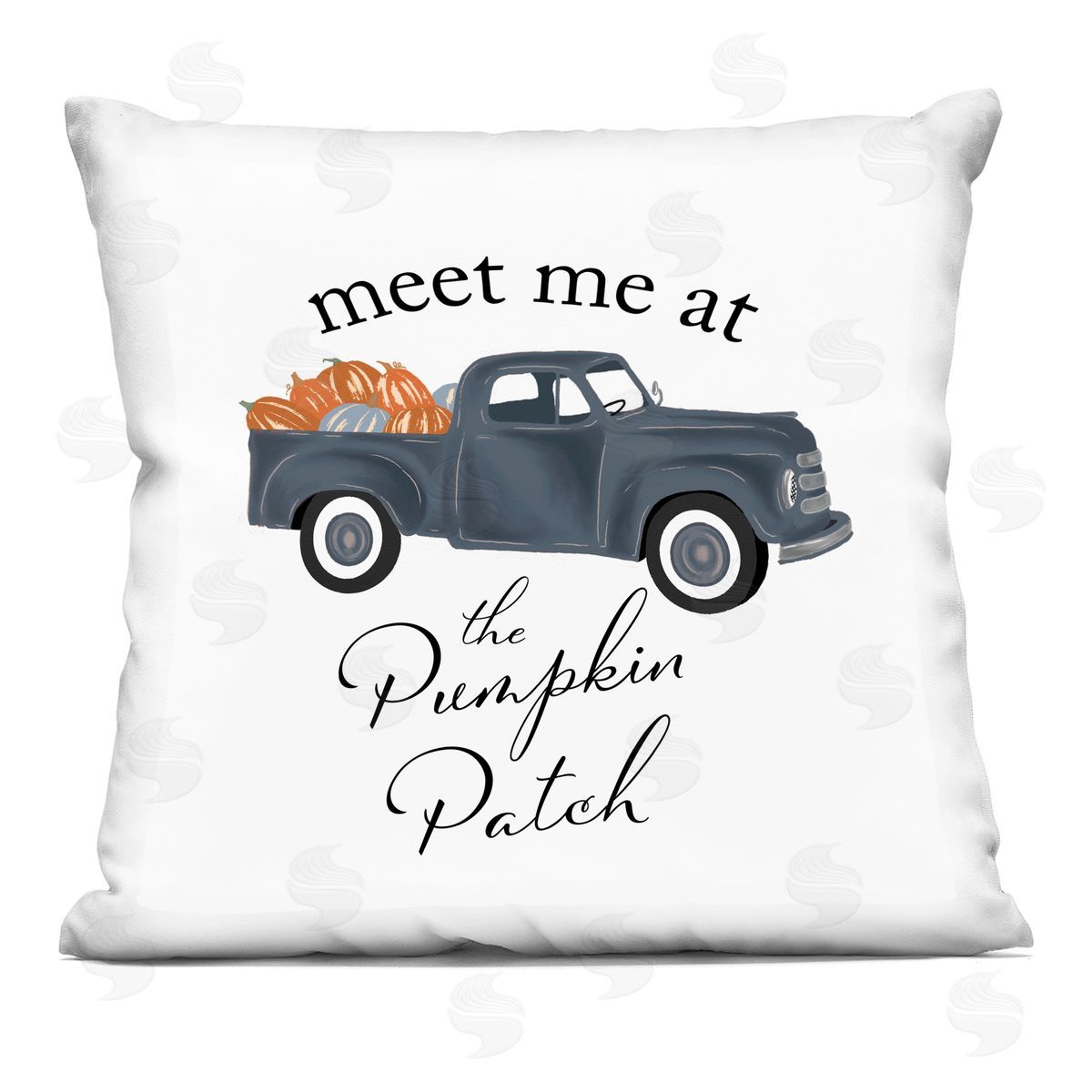 Pumpkin Patch Seasonal Farmhouse Truck Decorative Printed Pillow, Home Decor by The Saturday Evening Post