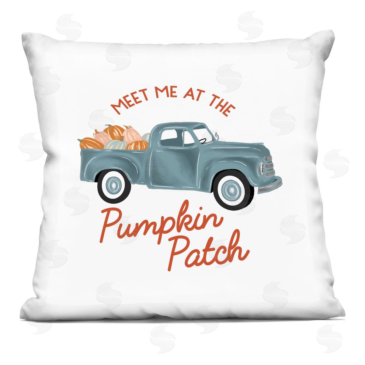 Seasonal Pumpkin Patch Autumn Truckload Decorative Printed Pillow, Home Decor by The Saturday Evening Post