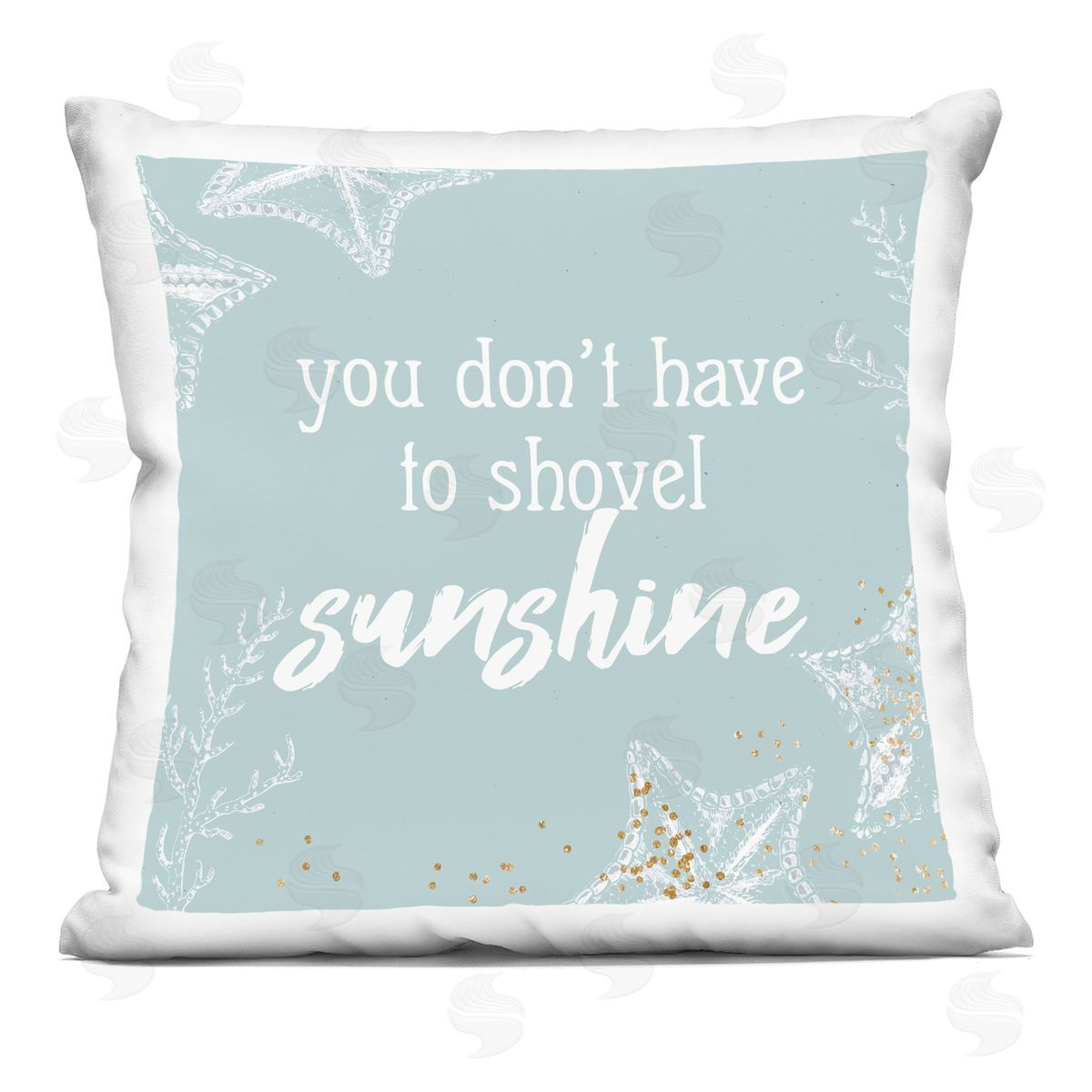 Happiness Winter Snow Phrase Typography Decorative Printed Pillow, Home Decor by Ann Bailey