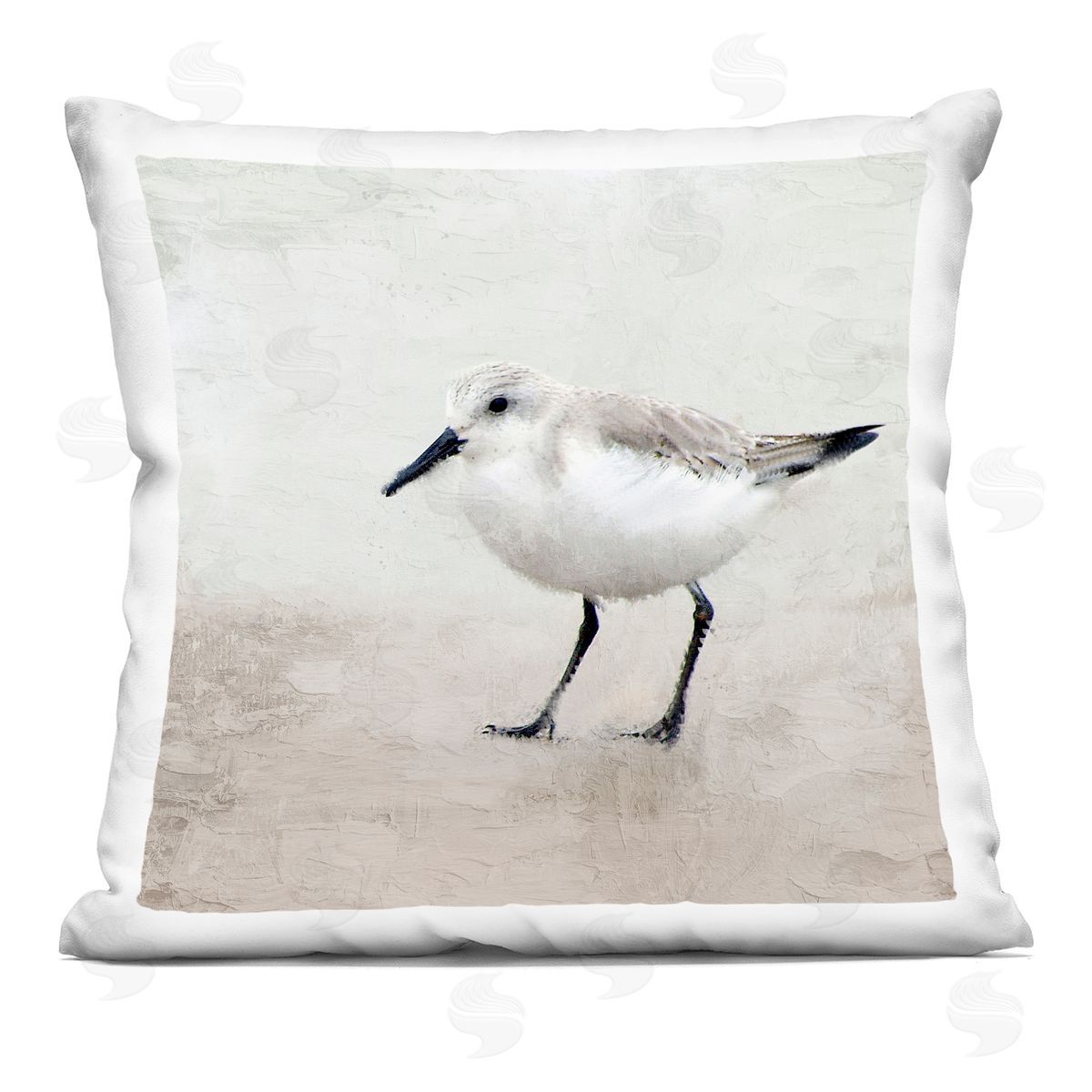 Small White Bird Nature Wildlife Animal Decorative Printed Pillow, Home Decor by Kim Allen