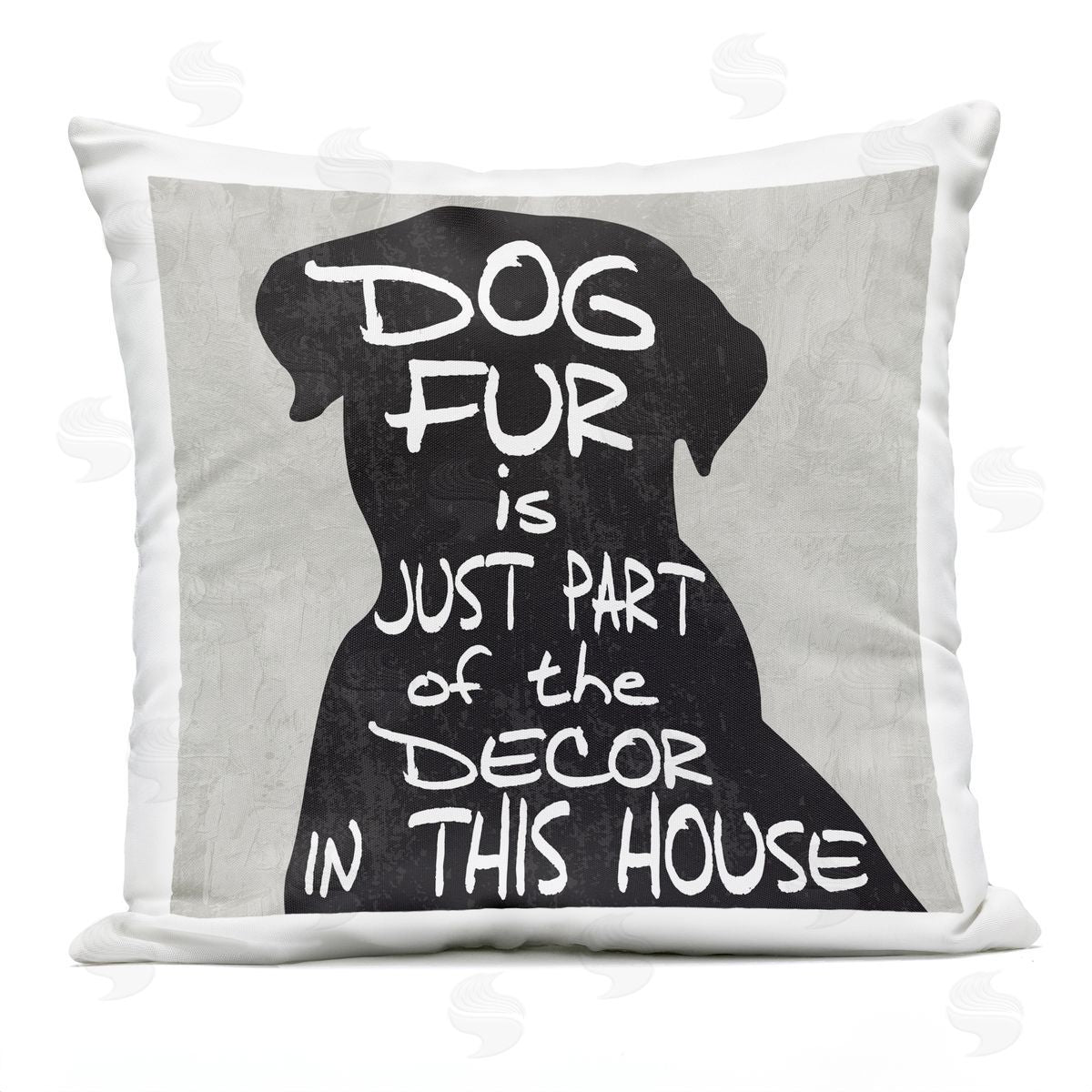 Dog Fur Humorous Pet Lover Phrase Outdoor Printed Pillow, Home Decor by Kim Allen