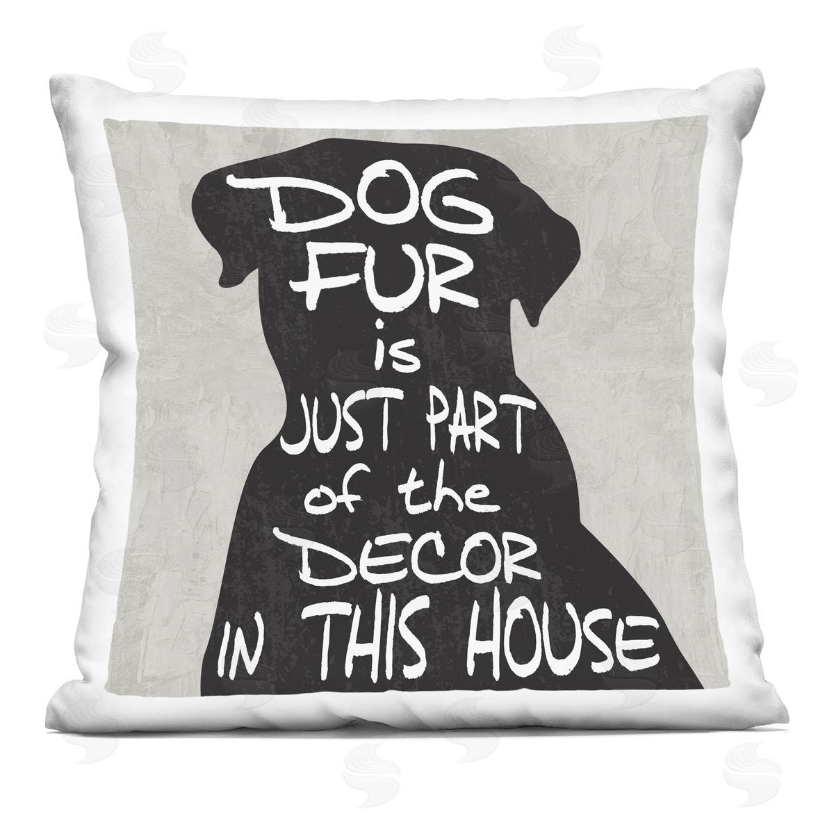 Dog Fur Humorous Pet Lover Phrase Decorative Printed Pillow, Home Decor by Kim Allen