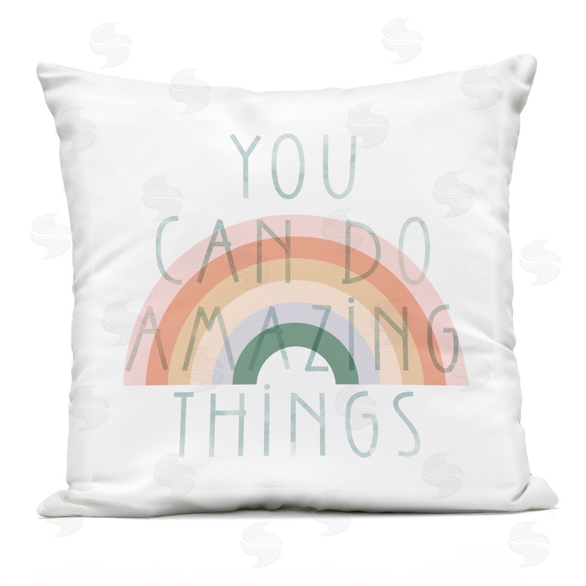 You Can Do Amazing Things Inspirational Rainbow Outdoor Printed Pillow, Home Decor by Stupell Studio