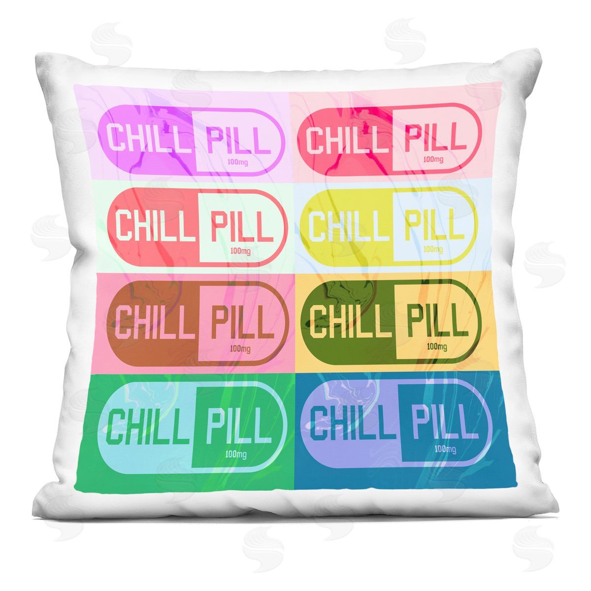 Chill Pill Pop Art Decorative Printed Pillow, Home Decor by Stupell Studio