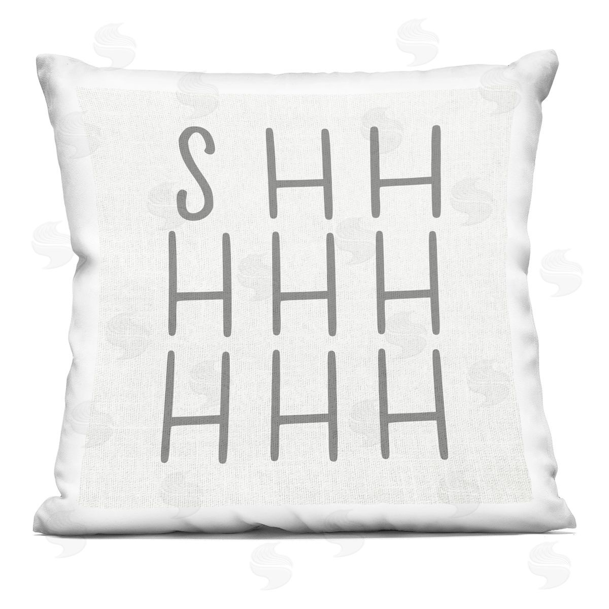 Shhh Simple Quiet Typography Text Word Decorative Printed Pillow, Home Decor by Stupell Studio