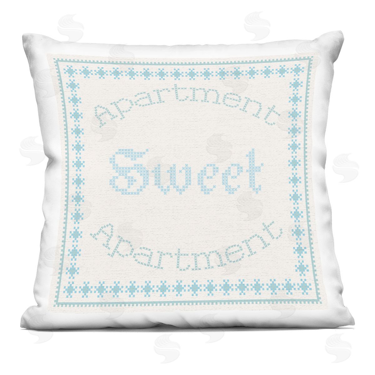 Sweet Apartment Phrase Traditional Pattern Border Decorative Printed Pillow, Home Decor by Stupell Studio