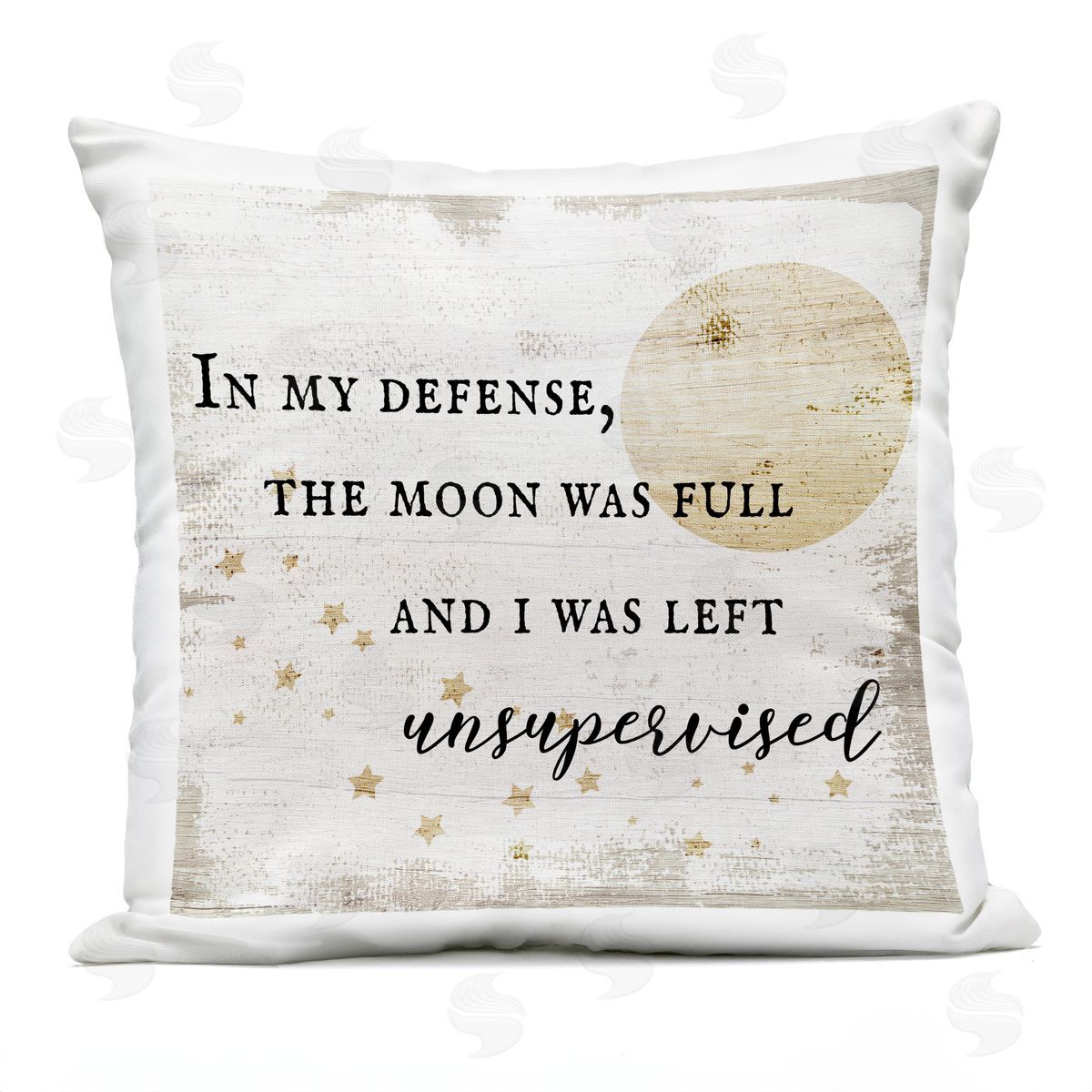 The Moon Was Full Rustic Literature Quote Outdoor Printed Pillow, Home Decor by Stupell Studio
