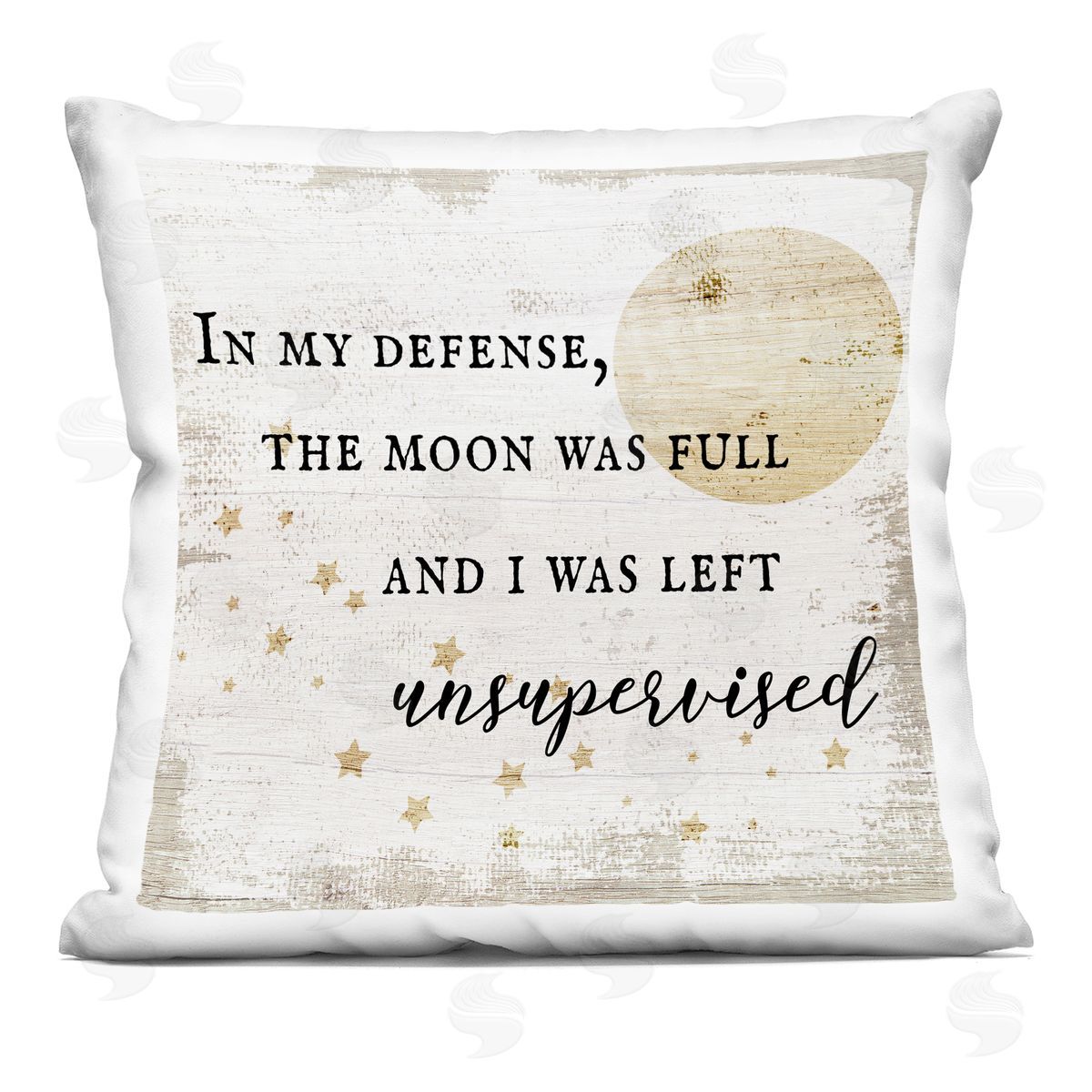 The Moon Was Full Rustic Literature Quote Decorative Printed Pillow, Home Decor by Stupell Studio
