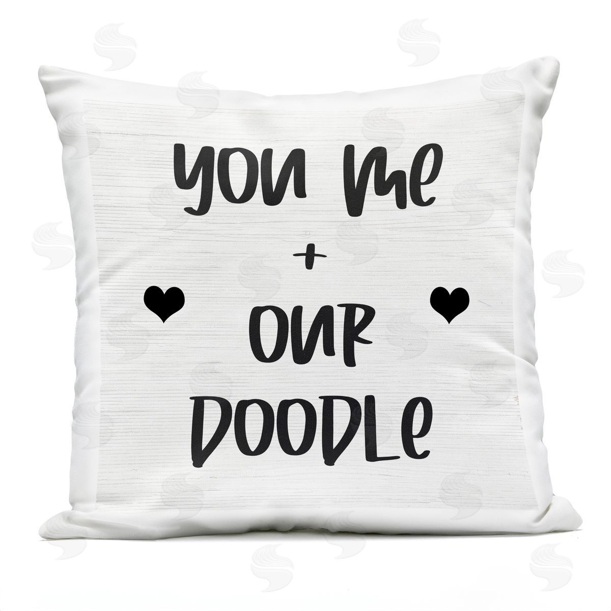 You Me & Doodle Dog Breed Family Phrase Outdoor Printed Pillow, Home Decor by Stupell Studio