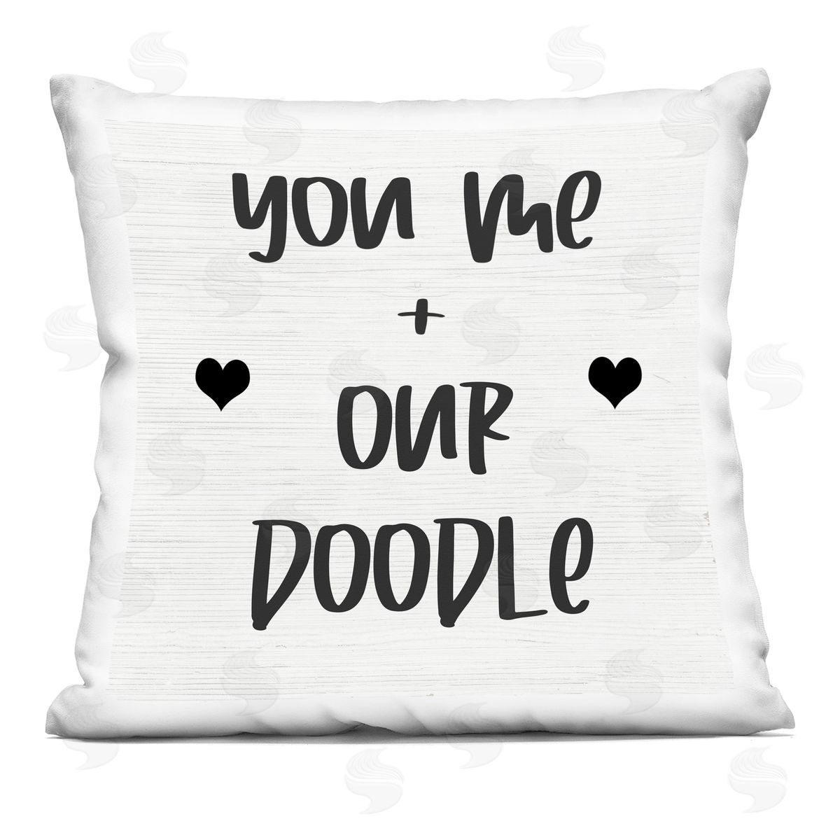 You Me & Doodle Dog Breed Family Phrase Decorative Printed Pillow, Home Decor by Stupell Studio