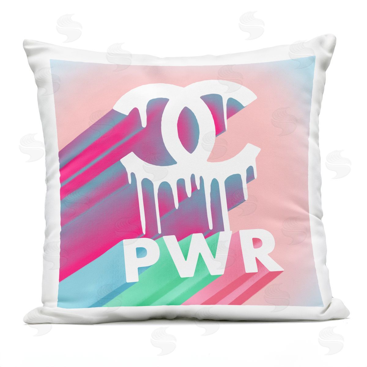 Drippy Fashion Power Phrase Glam Pastel Phrase Outdoor Printed Pillow, Home Decor by Ziwei Li